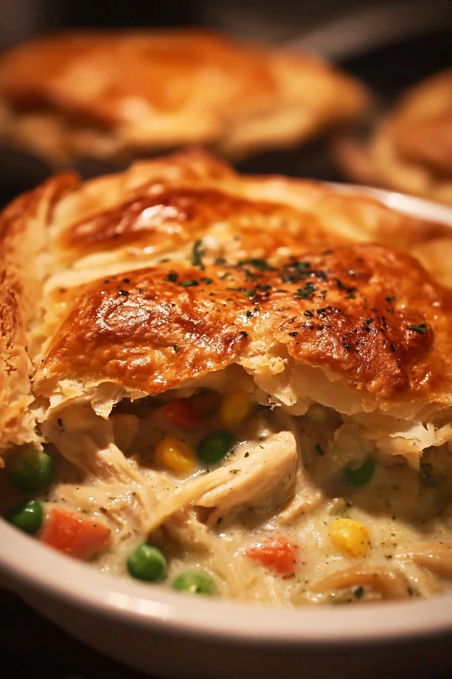 Delicious homemade Chicken Pot Pie with flaky crust and hearty filling