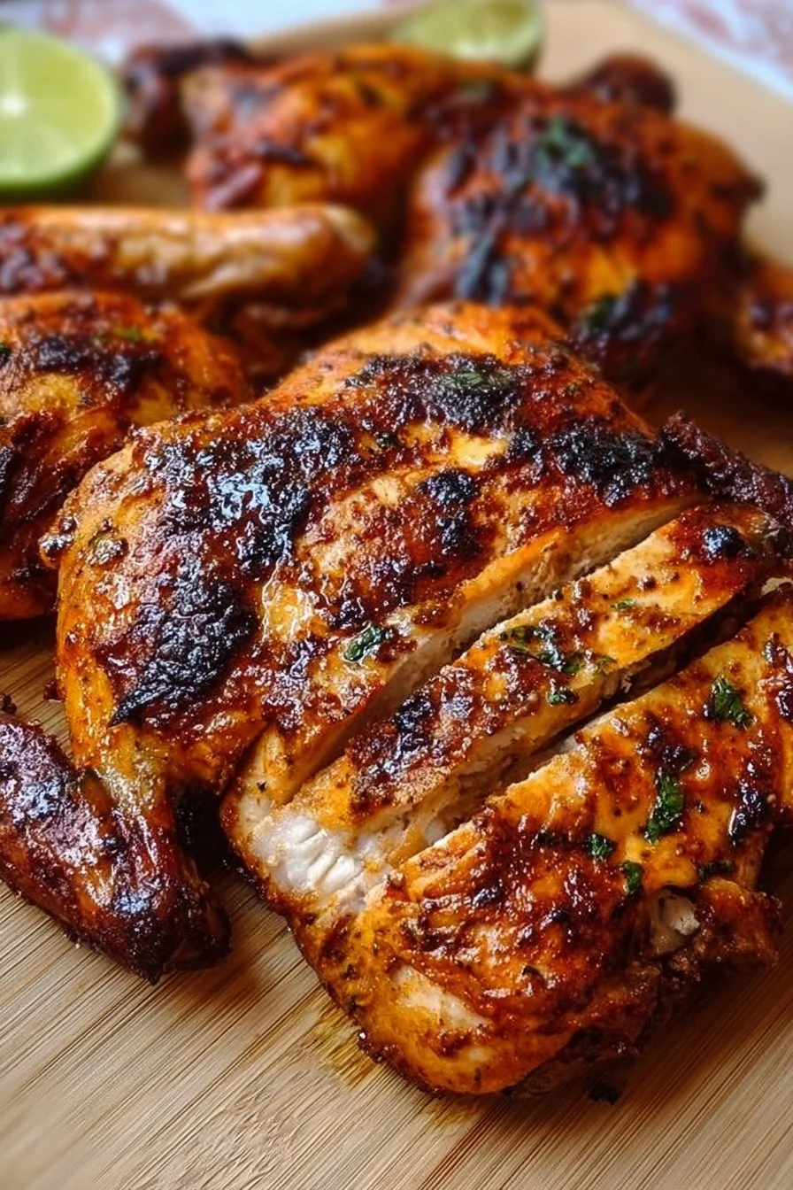 Chipotle-Style Roast Chicken 2 Delicious Chipotle-Style Roast Chicken served with fresh sides.