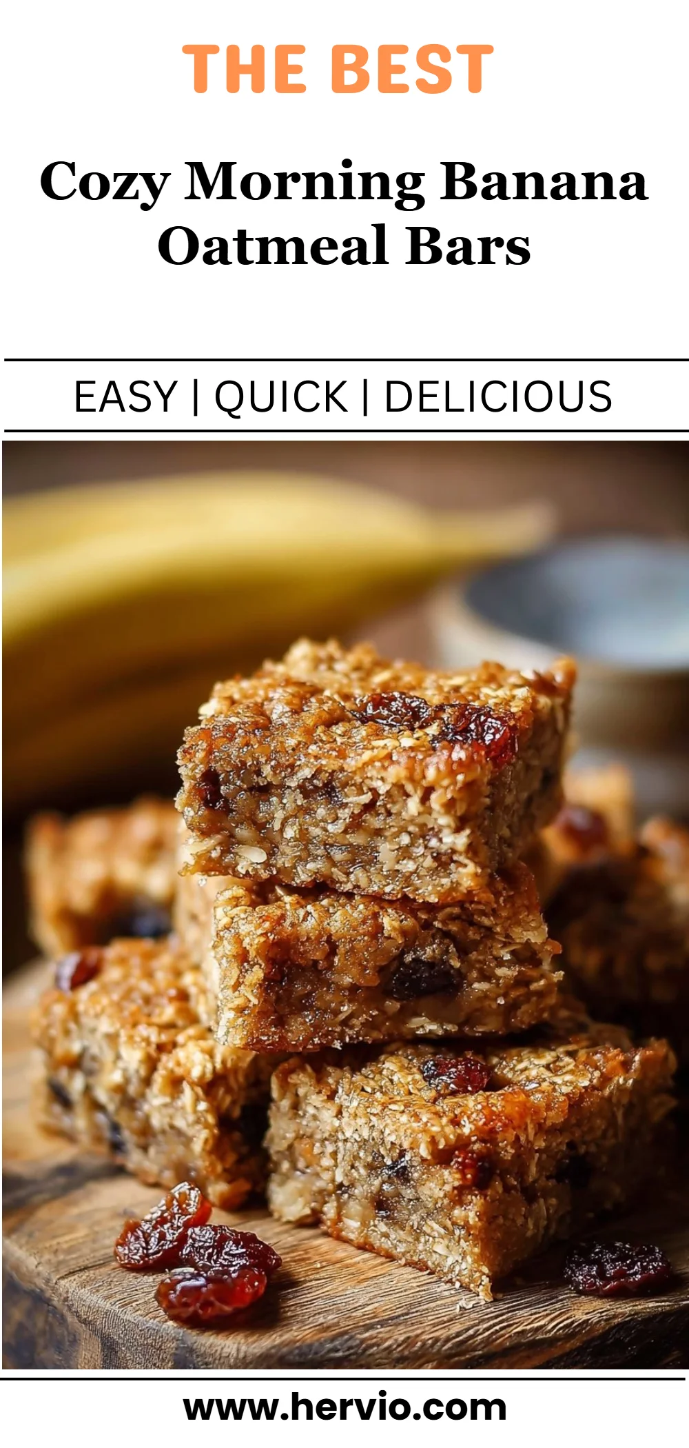 Cozy Morning Banana Oatmeal Bars