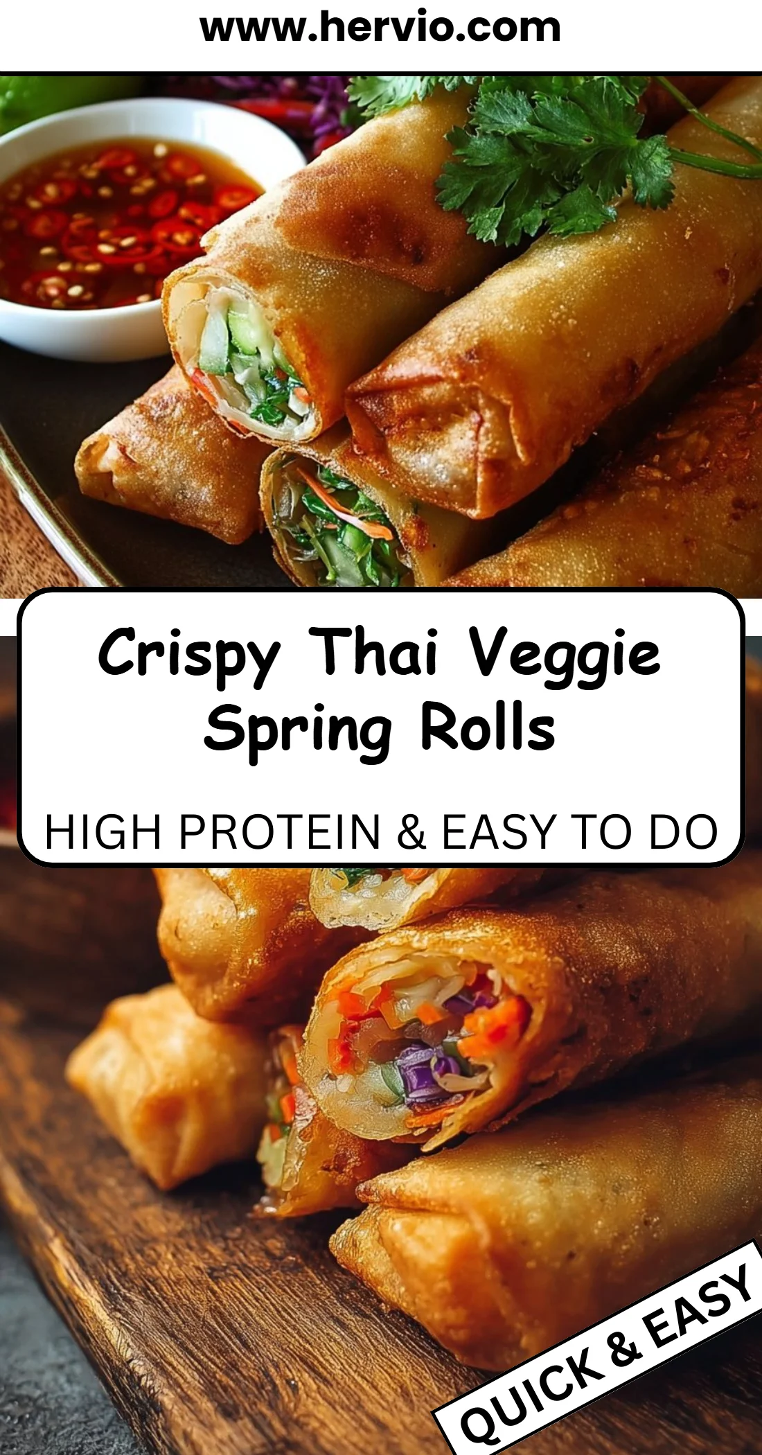 Crispy Thai Veggie Spring Rolls