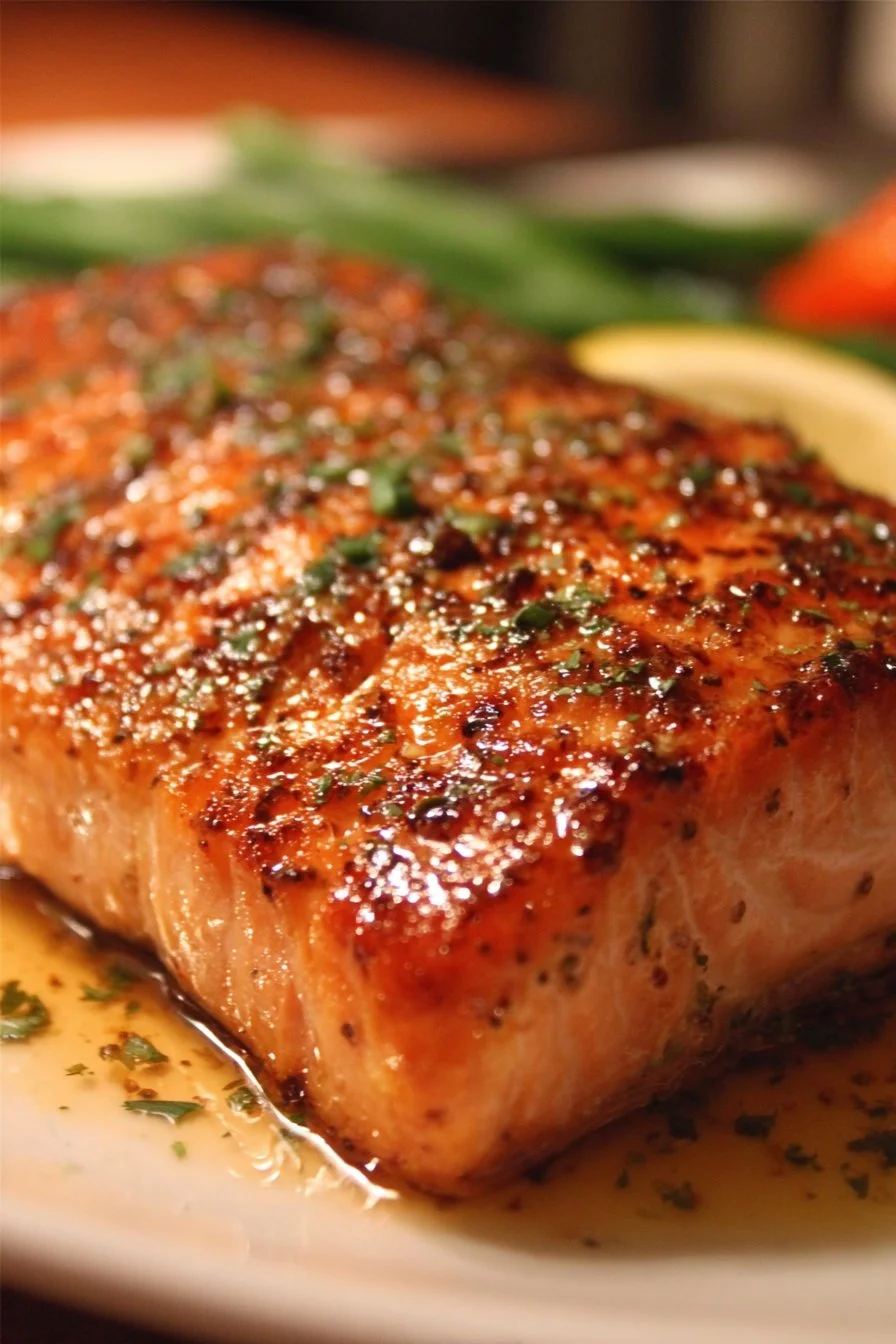 Delicious homemade Texas Roadhouse Salmon recipe served on a plate