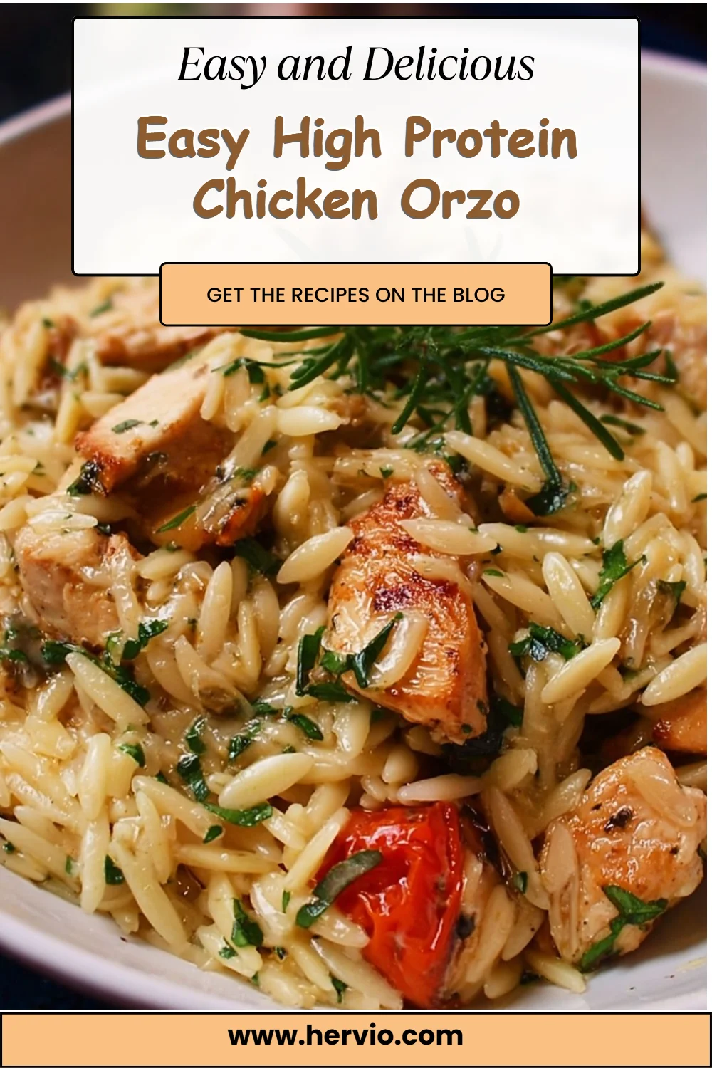 Easy High Protein Chicken Orzo