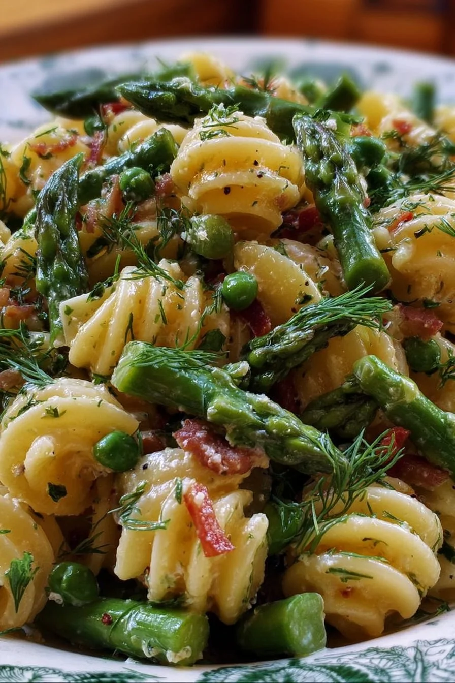 Fresh Spring Pasta Salad with Asparagus and Lemon Dill Vinaigrette