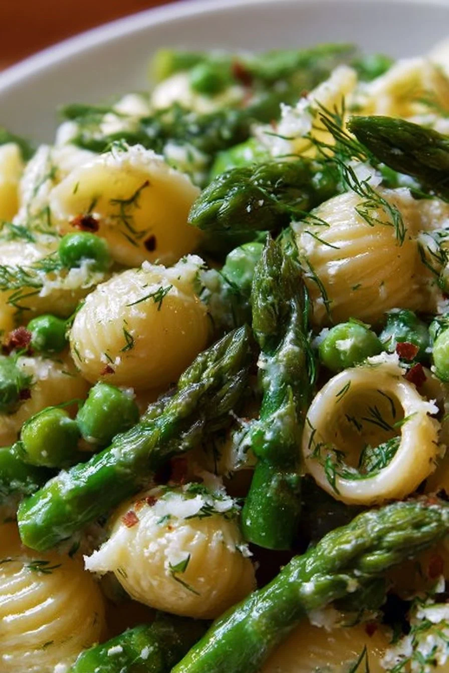 Fresh Spring Pasta Salad with Asparagus and Lemon Dill Vinaigrette
