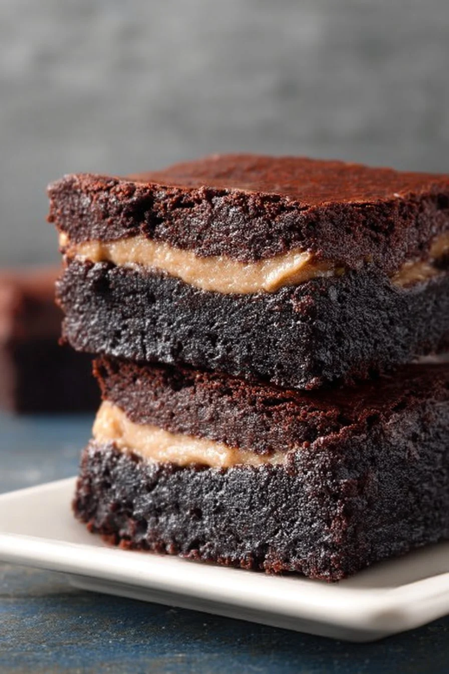 Fudgy Coffee Brownies 2 Delicious fudgy coffee brownies with a rich chocolate and coffee flavor