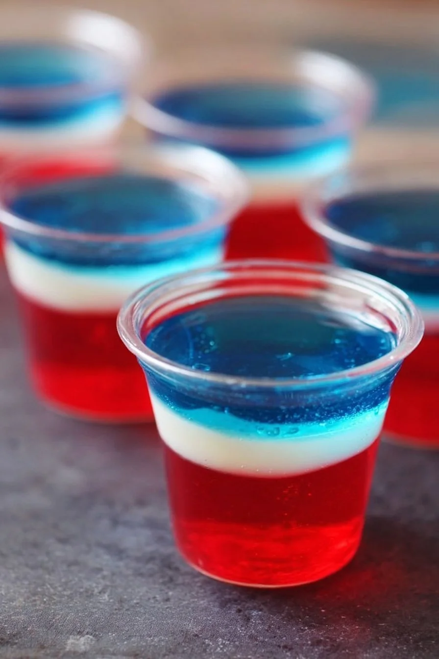 Red White & Blue Jello Shots 2 Colorful Red White & Blue Jello Shots for festive celebrations