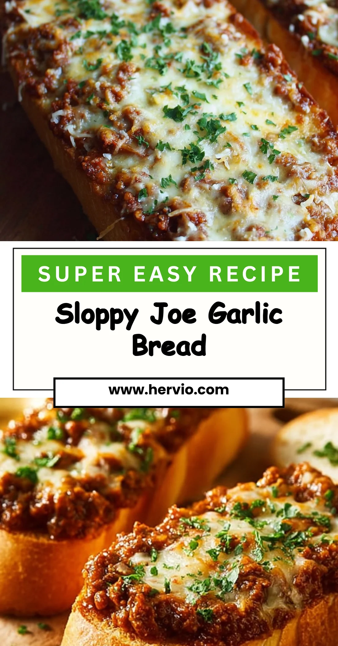 Sloppy Joe Garlic Bread