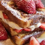 Delicious Stuffed French Toast with sweet fillings and toppings